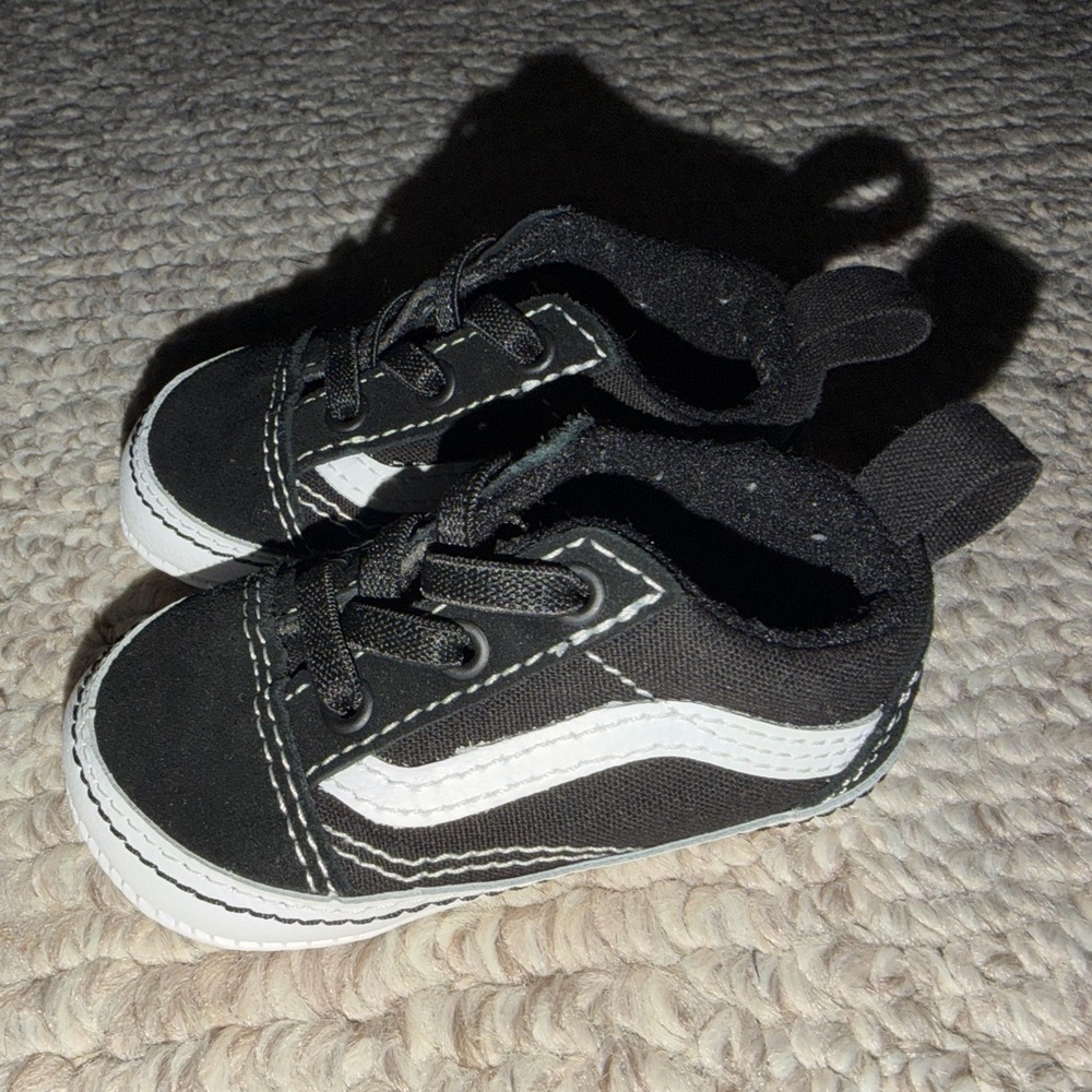 Classic Black and White Baby Shoes